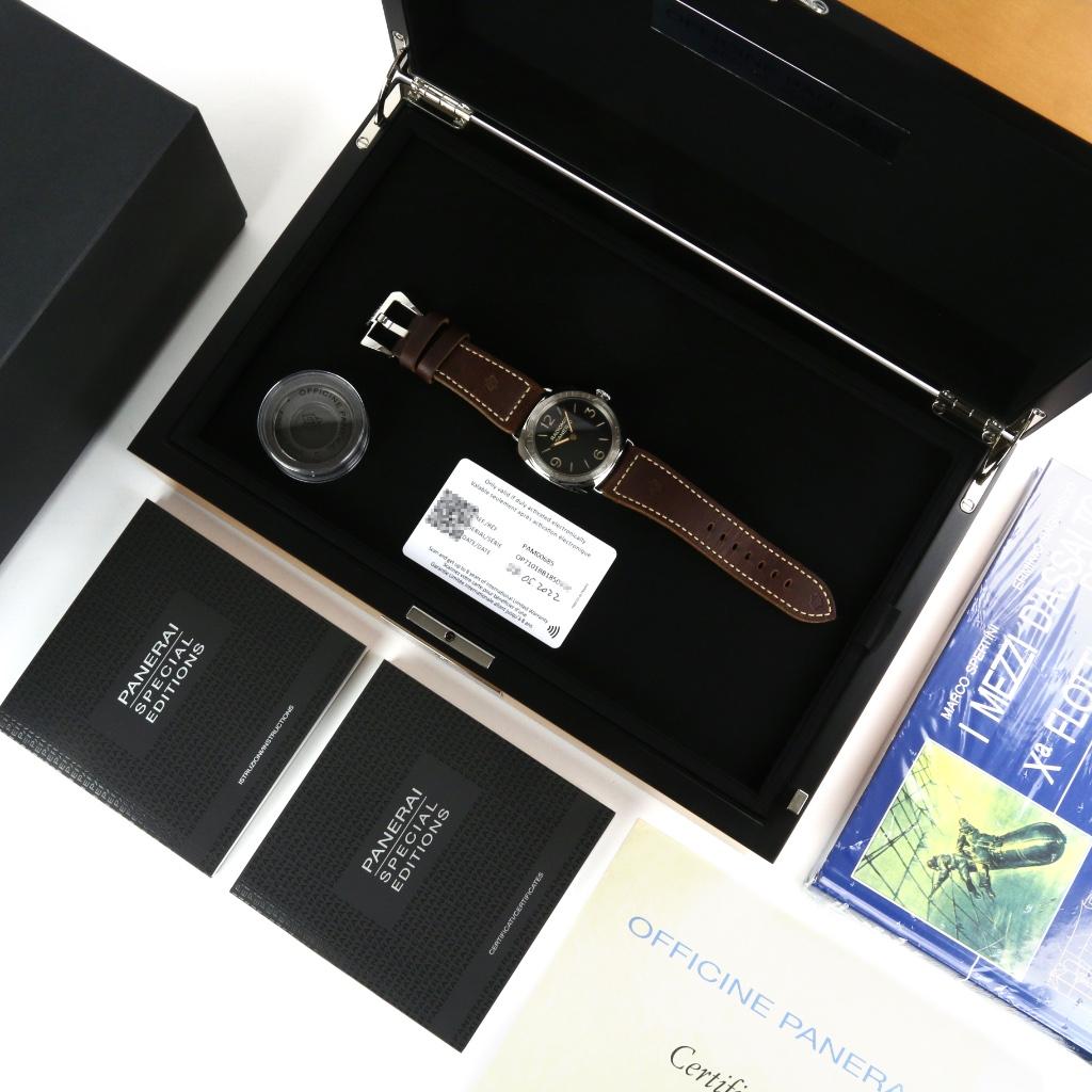 Panerai Radiomir 3 Days Acciaio Special 47 (Zeer goed/ 2022), Overige merken, Leer, Staal, Polshorloge