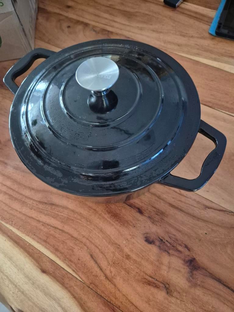 Brabantia gietijzeren braadpan 28cm zgan, Ophalen of Verzenden, Zo goed als nieuw, Gietijzer, Koekenpan of Braadpan