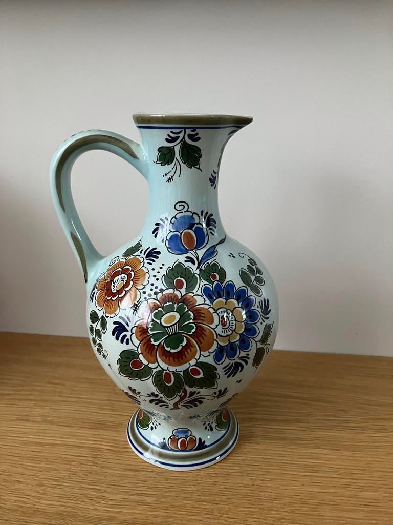 Delfts Blauw Polychroom Handwerk Vaas, Ophalen