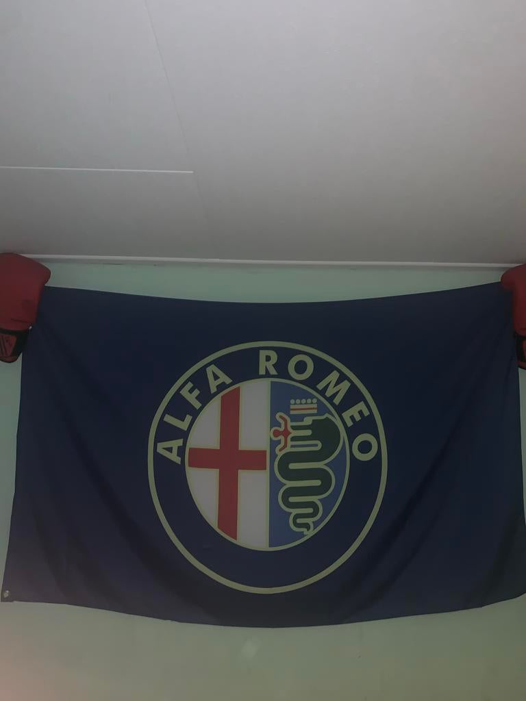 Alfa Romeo Vlag, Ophalen of Verzenden