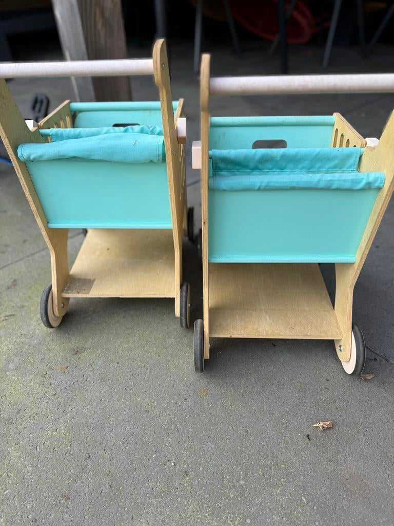Leuke Houten Winkelwagentjes voor Kinderen, Ophalen, Gebruikt, Jongen of Meisje