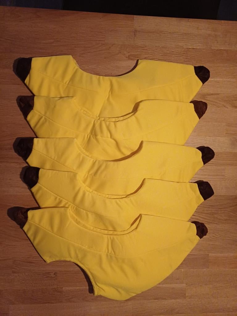 Bananen mutsen - 2 stuks - Carnaval, Ophalen of Verzenden, Zo goed als nieuw, Carnaval, Accessoires