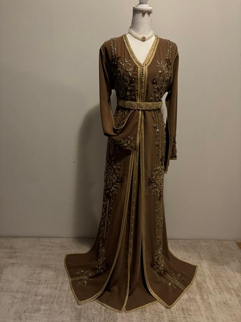 Takchita te HUUR, Kleding | Dames, Gelegenheidskleding, Ophalen, Overige typen, Blauw, Maat 46/48 (XL) of groter