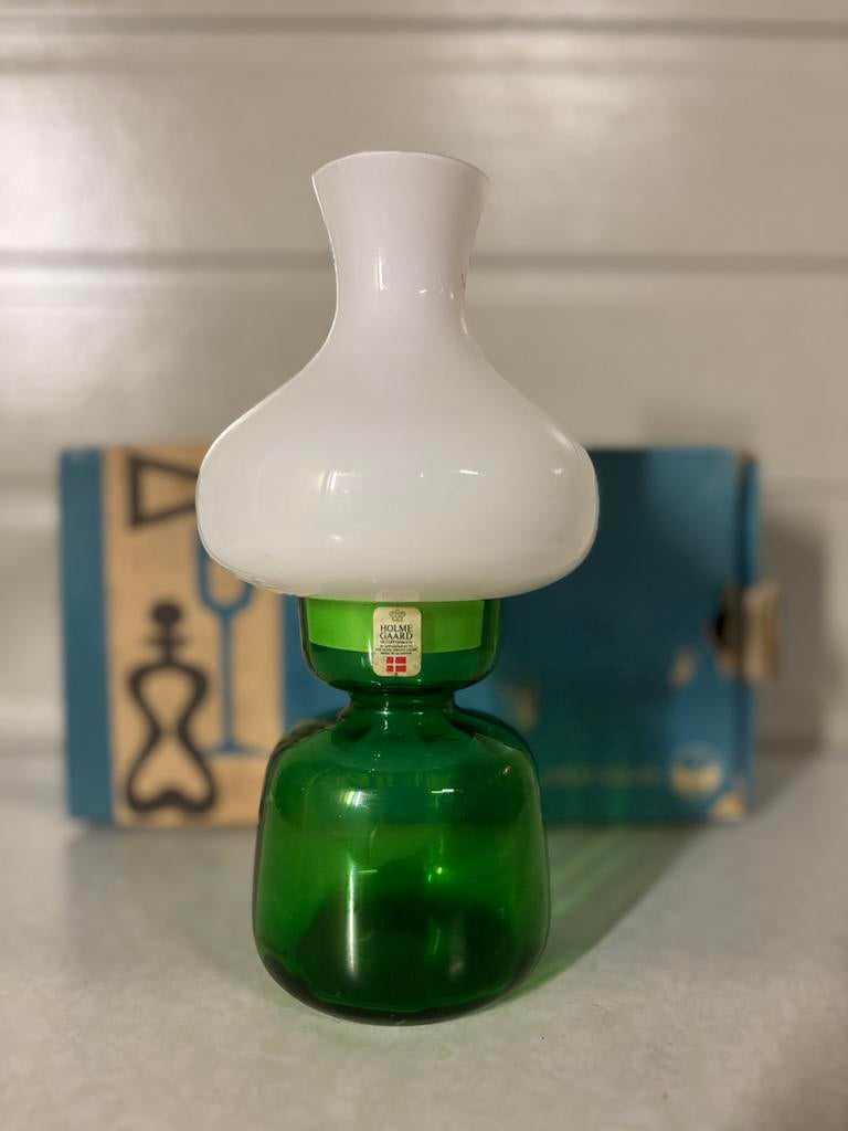 Holmegaard ‘Oline’ Tafellamp – Groen Glas, Huis en Inrichting, Ophalen