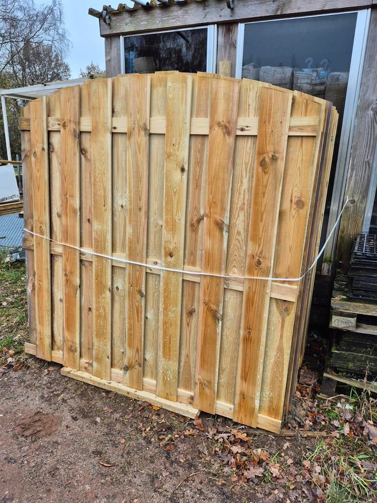 180x180cm toog schutting geïmpregneerd 13mm dikke planken, Tuin en Terras, Schuttingen, Nieuw, Hout, 1 tot 2 meter, 6 meter of meer