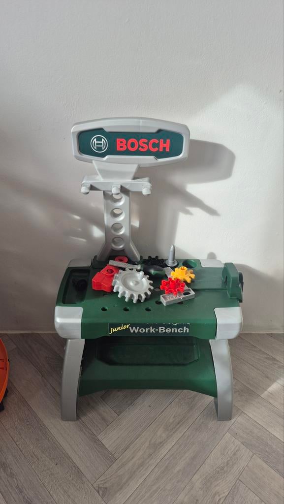 Speelgoed Gereedschap Tafel - Bosch Junior Work-Bench, Ophalen of Verzenden, Gebruikt, Kunststof, Speelkeuken-accessoire