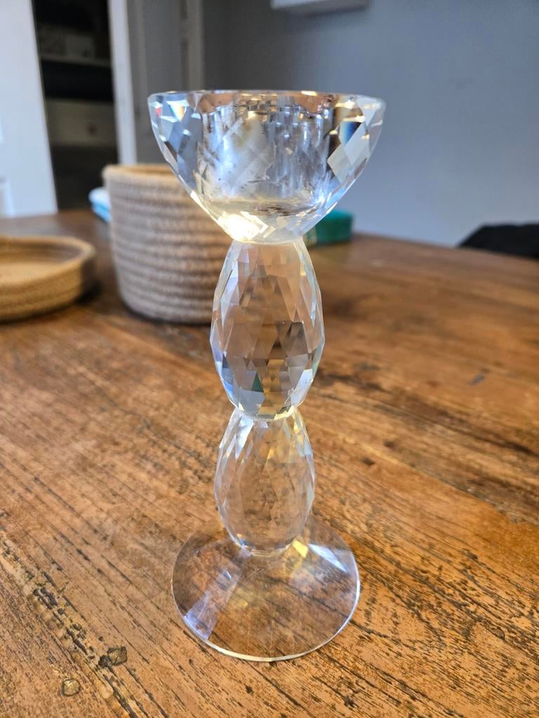 Crystal candle holder, Huis en Inrichting, Woonaccessoires | Kandelaars en Kaarsen, Ophalen, Nieuw, Overige materialen, Minder dan 25 cm