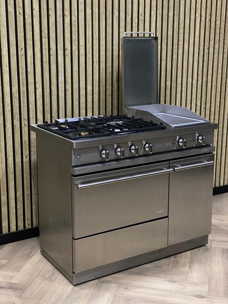 Lacanche Westahl 110cm Gas + Hete Lucht + Teppanyaki plaat, Warmhoudplaat, Ophalen of Verzenden, Zo goed als nieuw, Gas