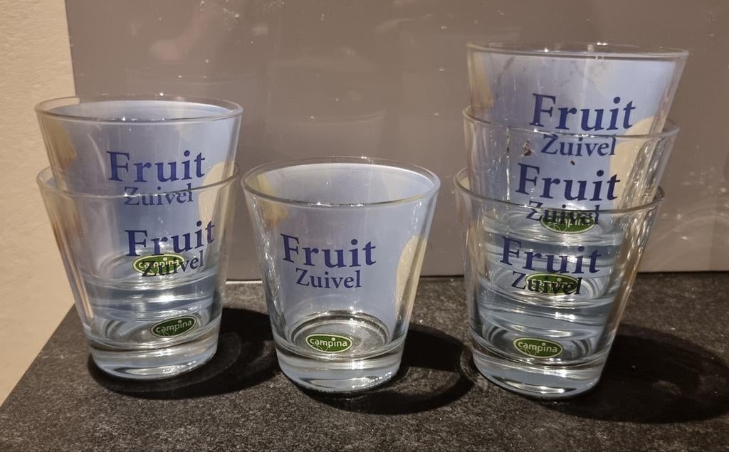 Campina Fruitzuivel glazen, Ophalen, Zo goed als nieuw, Overige typen