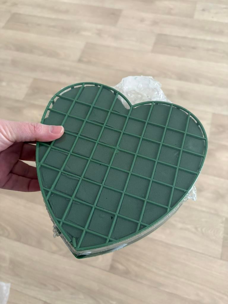 Oase/steekschuim hart 20 cm Ø voor bloemstuk, Ophalen of Verzenden, Nieuw, Binnen