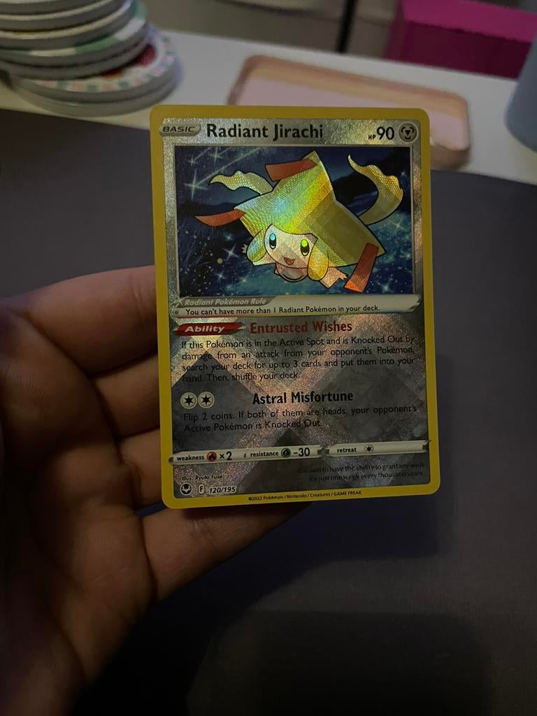 Pokemon Radiant Jirachi 120/195, Hobby en Vrije tijd, Verzamelkaartspellen | Pokémon, Zo goed als nieuw, Ophalen of Verzenden