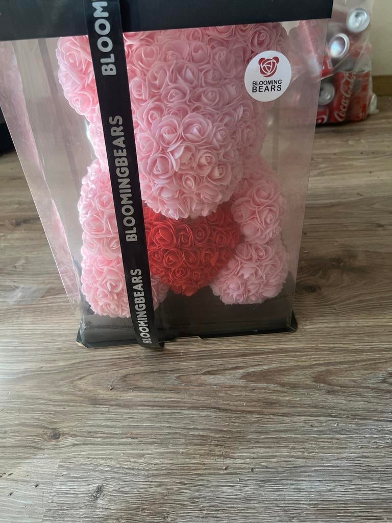 Rozenbeer - Roze met rood hart - Blooming Bears, Ophalen of Verzenden, Zo goed als nieuw, Overige typen, Overige merken