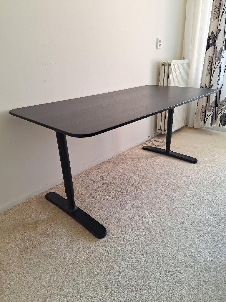BEKANT IKEA Bureau, 160x80, zwart, Huis en Inrichting, Bureaus, Ophalen, Zwart, Hout, Secretaire