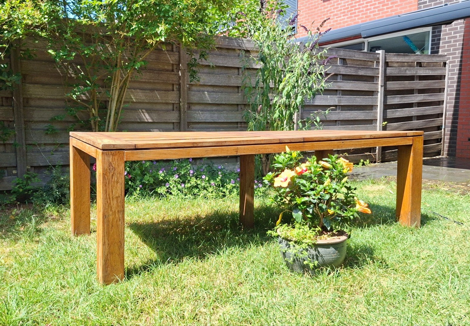 Buiten tafel Teak Life Outdoor Living, Tuin en Terras, Ophalen, Gebruikt
