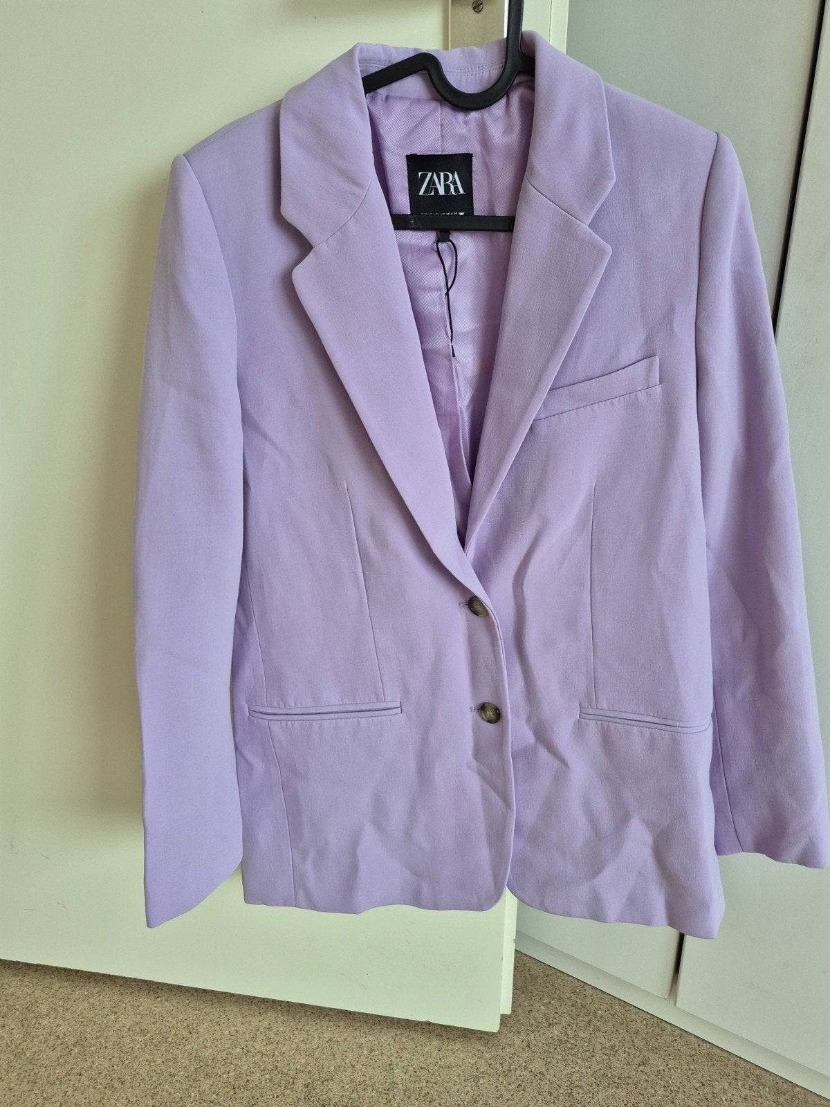 Zara Lila Blazer Maat xs, Zara, Paars, Ophalen of Verzenden, Zo goed als nieuw