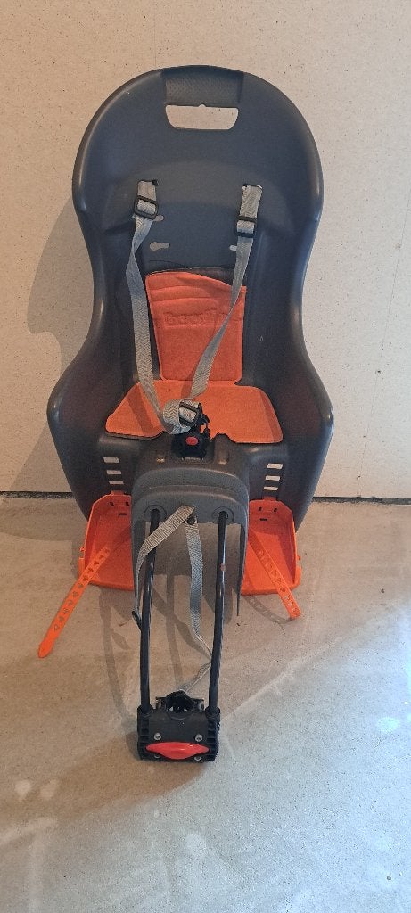 Kinderzitje Achter Polisport Boodie Grijs (Framemontage), Fietsen en Brommers, Ophalen, Achterzitje, 9 t/m 18 kg, Polisport achterzitje