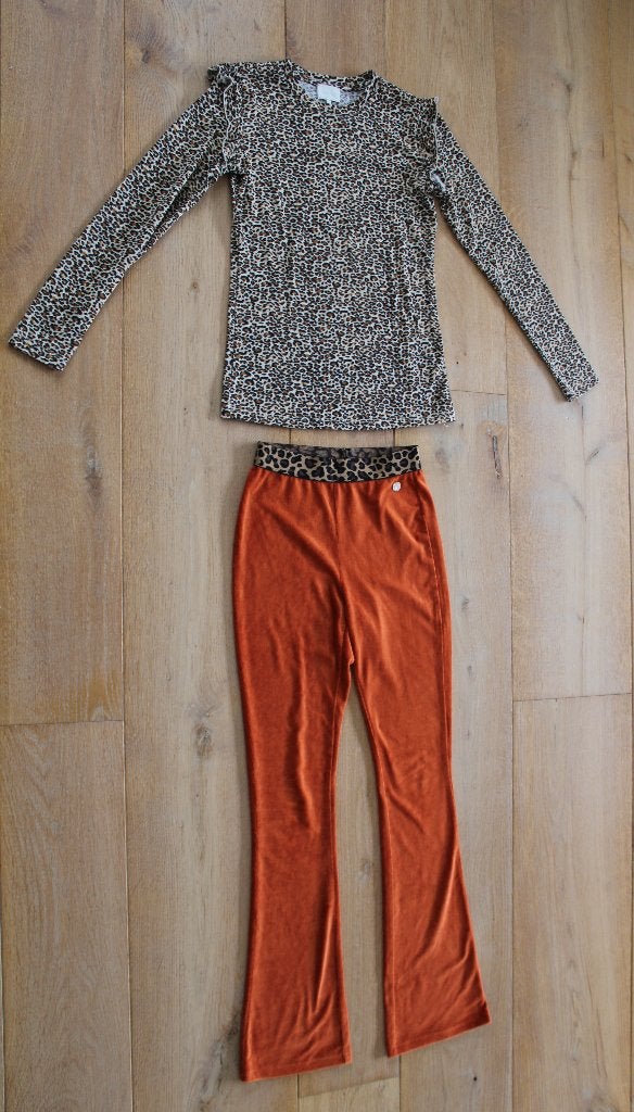 Flare broek en longsleeve van Ai&Ko 164, Kinderen en Baby's, Gebruikt, Meisje, Ophalen of Verzenden, Setje