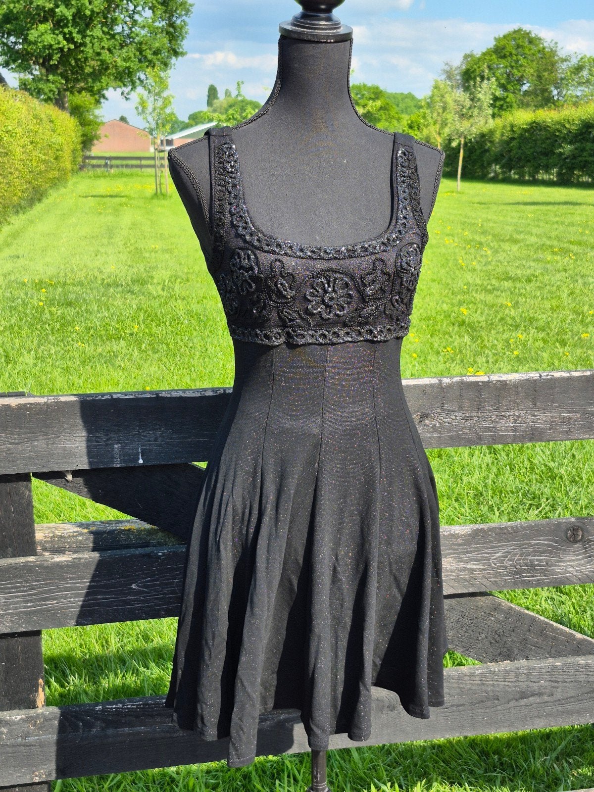 Vintage Orna Farho Paris Little Black Dress Korsetsluiting, Kleding | Dames, Orna farho, Zwart, Ophalen of Verzenden, Zo goed als nieuw