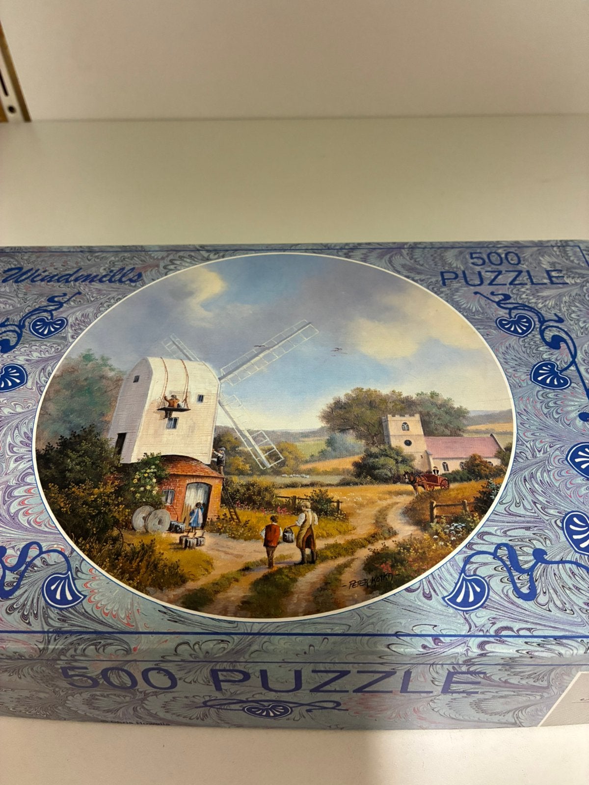 Ronde Legpuzzel Master-line Windmills 500 stukjes, Ophalen of Verzenden, 500 t/m 1500 stukjes, Zo goed als nieuw