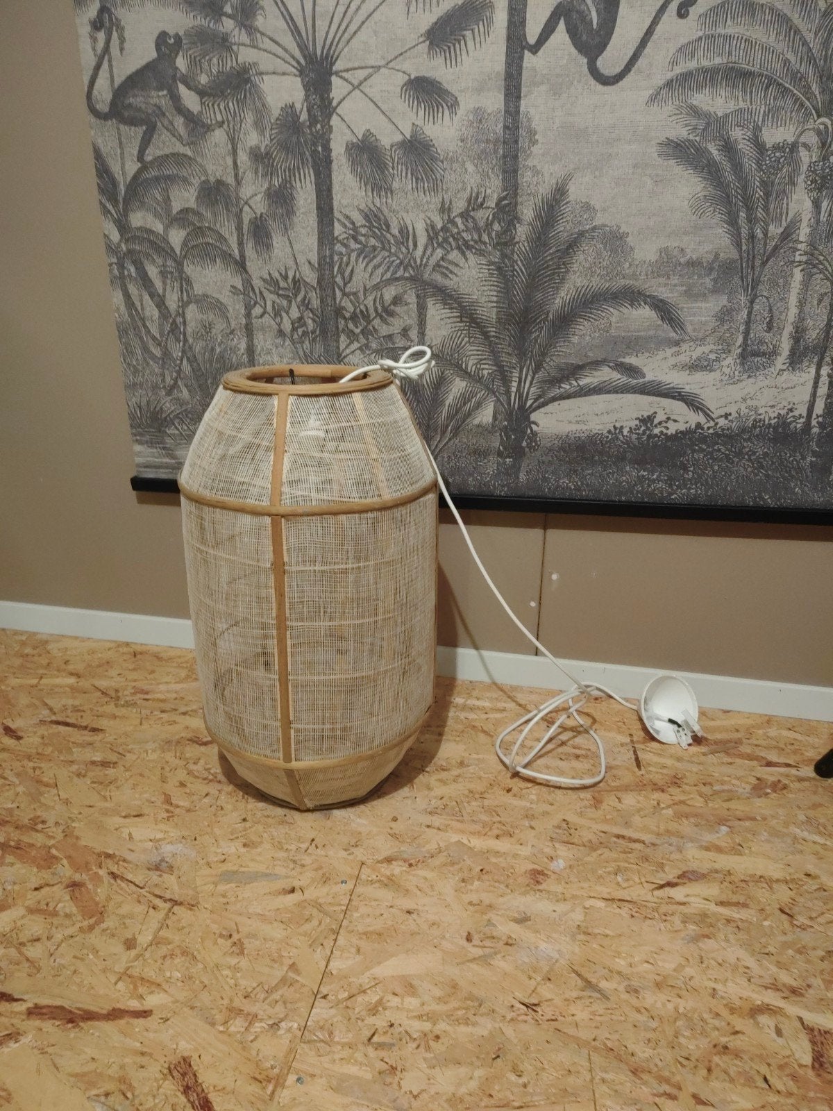 Mica Decorations Pella Hanglamp - Japandi Stijl Linnen, Japandi, 50 tot 75 cm, Nieuw, Ophalen of Verzenden