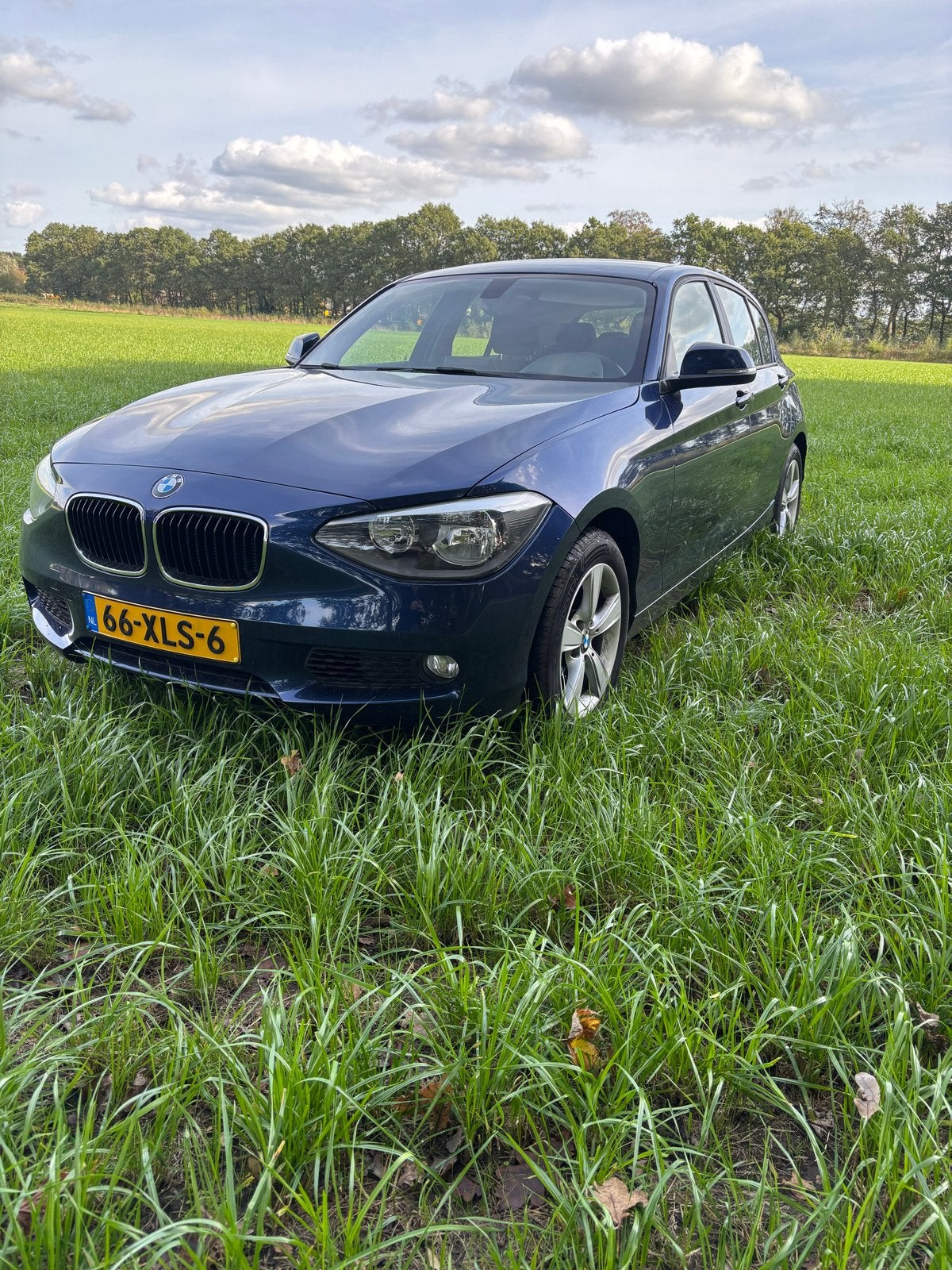 BMW 1-Serie 118I  Automaat, Auto's, Zwart, 4 cilinders, Blauw, Origineel Nederlands