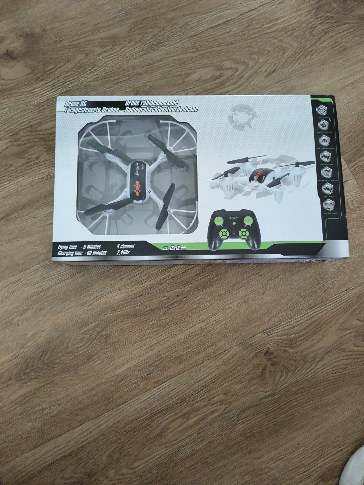 Drone RC Radiografisch Bestuurde Drone - Wit/Zwart, Ophalen