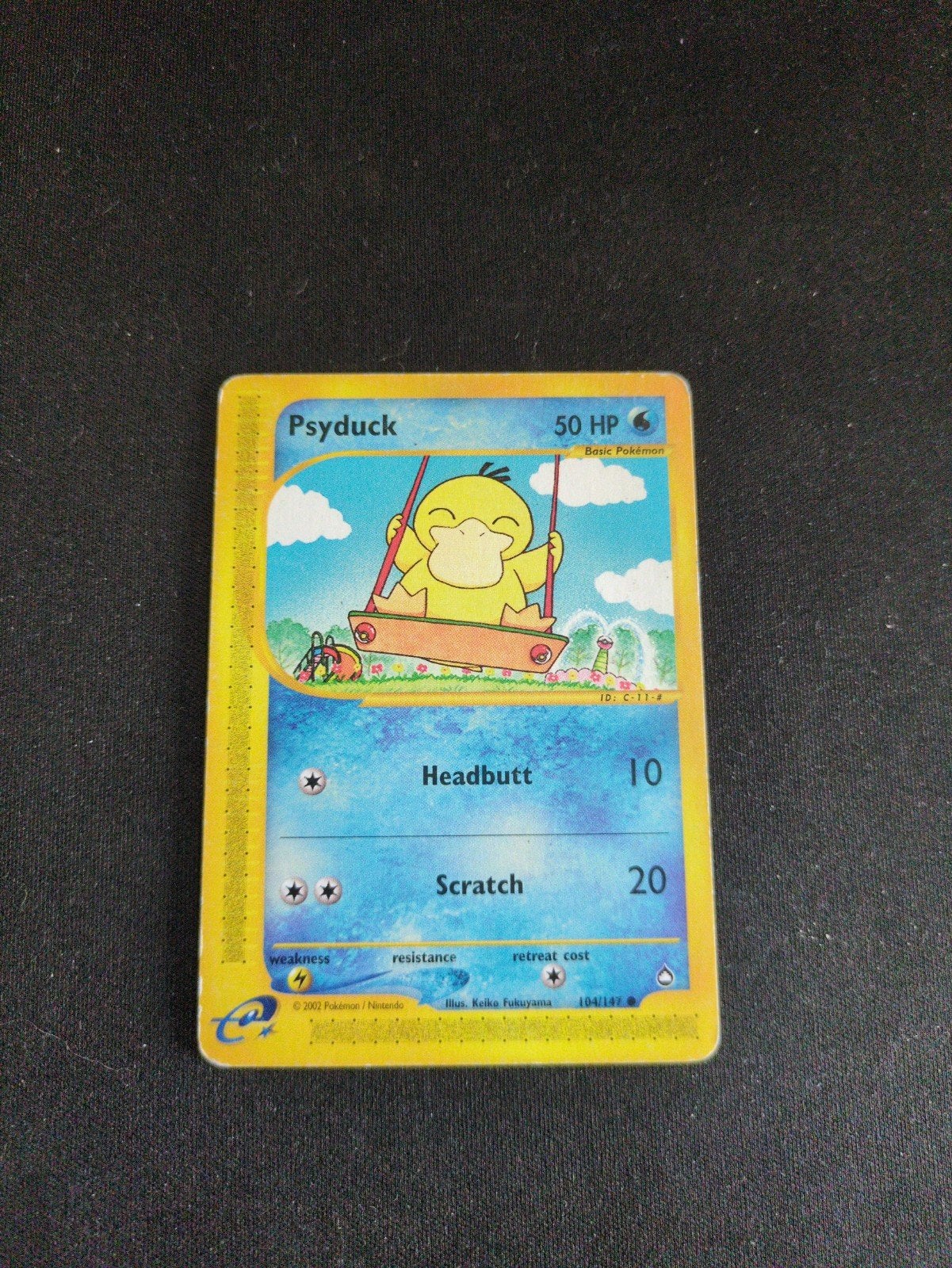 Psyduck Pokémon kaart (104/147), Hobby en Vrije tijd, Verzamelkaartspellen | Pokémon, Ophalen of Verzenden, Gebruikt, Losse kaart