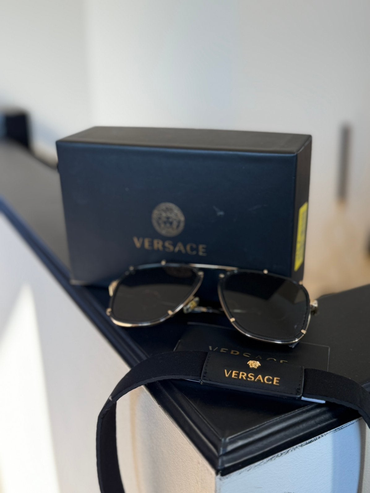 Prachtge Versace zonnebril, Zonnebril, Zwart, Gianni Versace, Ophalen of Verzenden