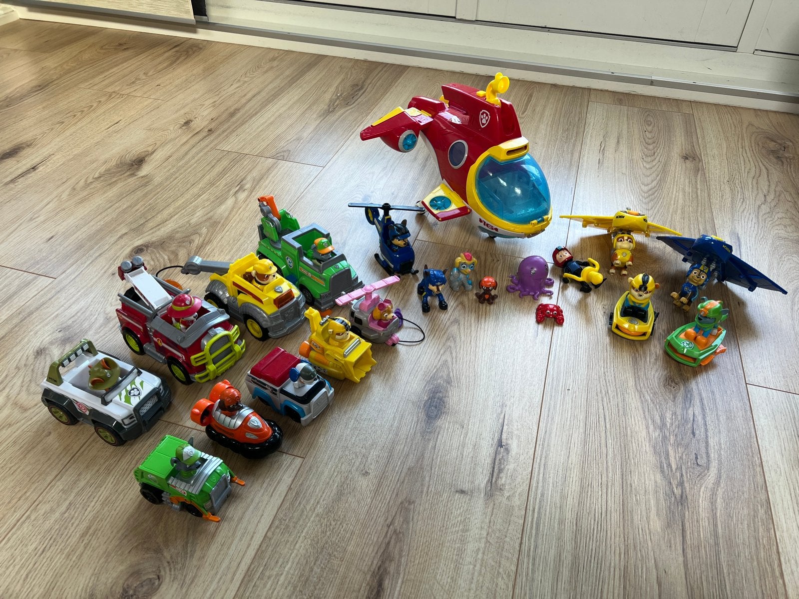 Grote set paw patrol voertuigen, duikboot, Ophalen of Verzenden, Gebruikt