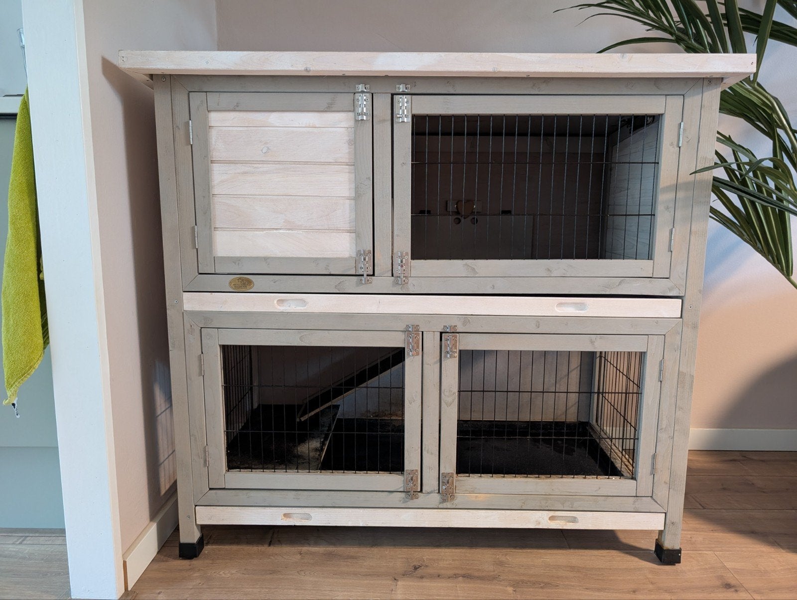 Houten konijnenhok, Dieren en Toebehoren, Ophalen, 90 cm of meer, Hok, 110 cm of meer