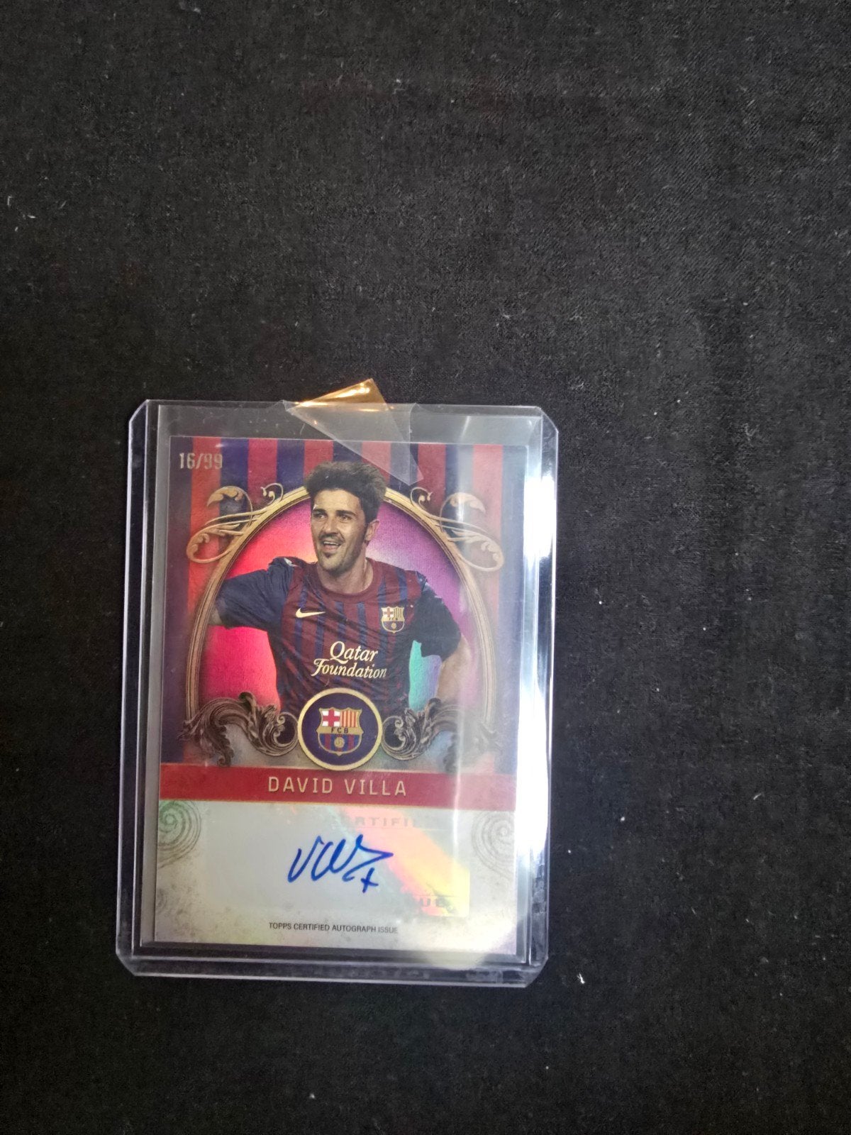 Topps David Villa Autograph, Ophalen of Verzenden, Zo goed als nieuw
