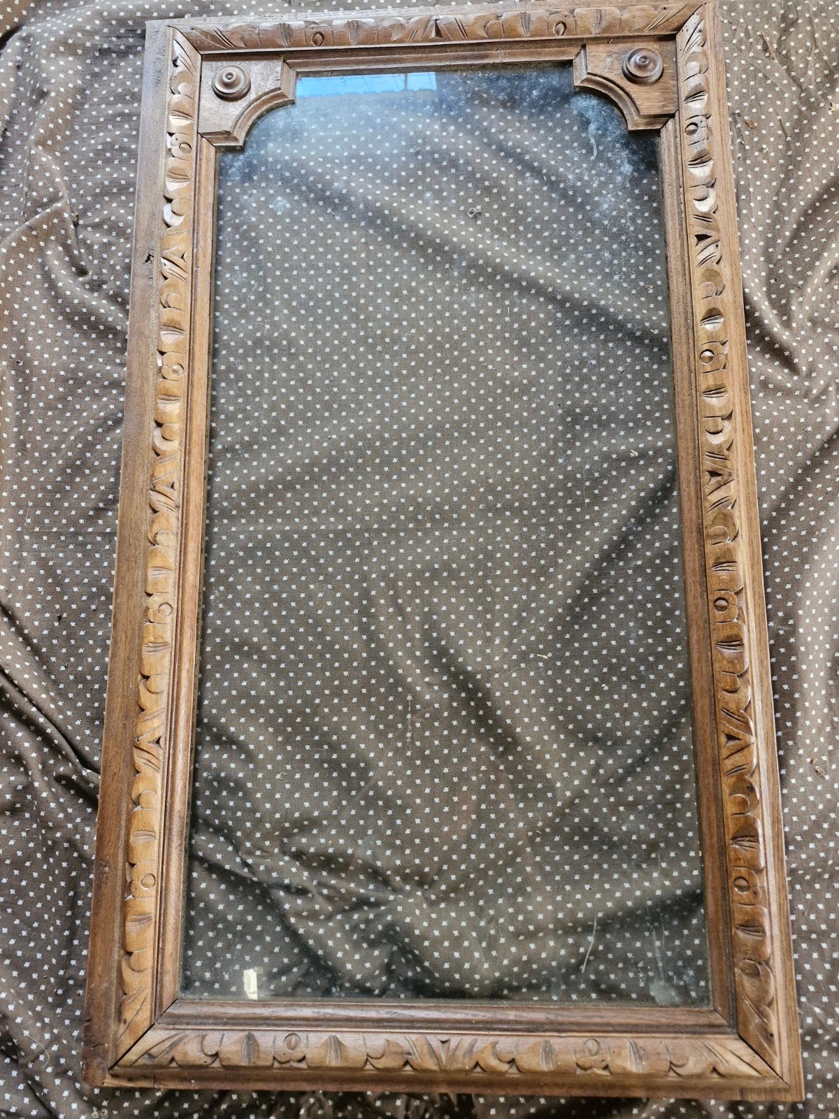 Antieke lijst met glasplaat, Ophalen, Hout, Minder dan 50 cm, Minder dan 50 cm