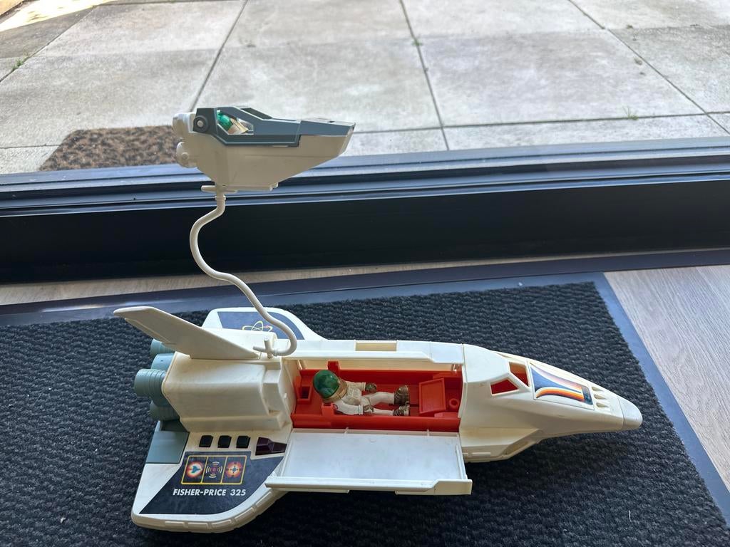 Fisher-Price Vintage Ruimte Raket Alpha Probe 325 Jaren '80, Ophalen of Verzenden, Gebruikt, Speelset