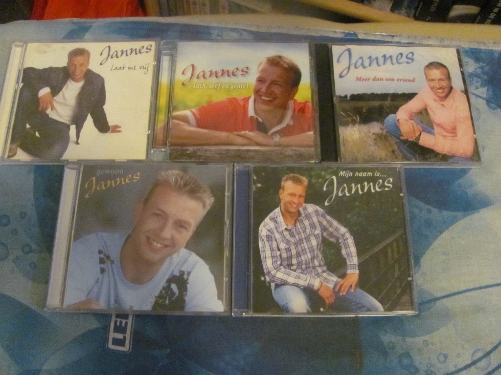5 Cd's Jannes, Ophalen, Overige typen, Zo goed als nieuw, Levenslied of Smartlap