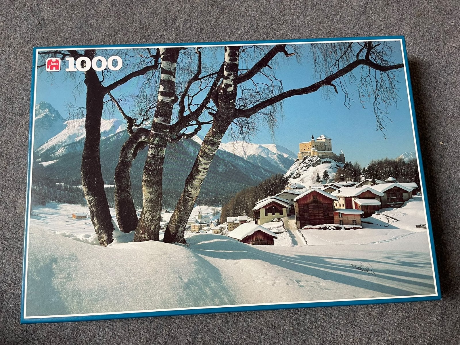 Heye Legpuzzel 1000 stukjes - Schloss Tarasp, Zwitserland, Ophalen of Verzenden, 500 t/m 1500 stukjes, Zo goed als nieuw, Legpuzzel