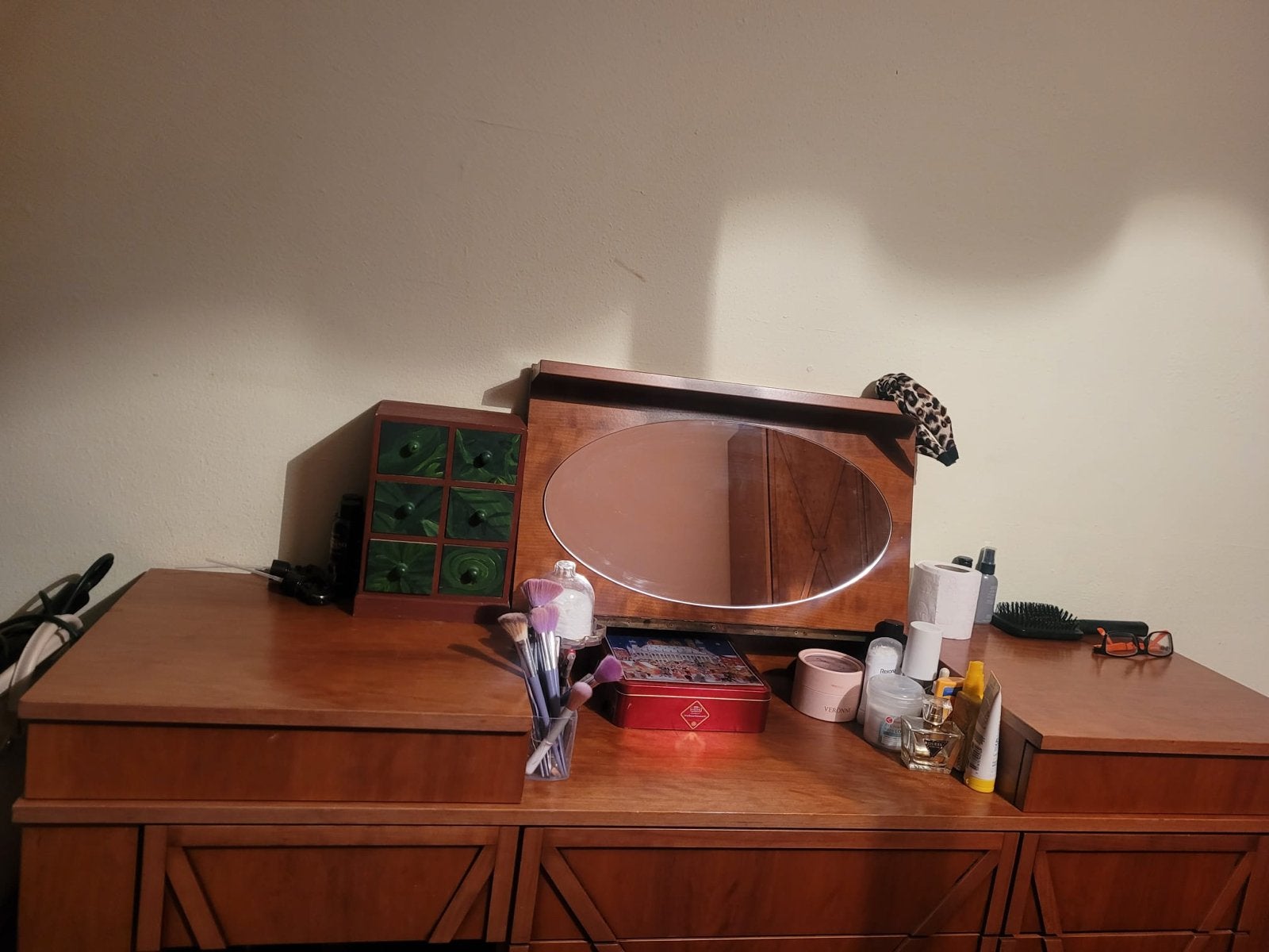 Make-up dressoir, 2 nachtkastjes en hoekkast, Ophalen, 200 cm of meer, Zo goed als nieuw, Met lade(s)