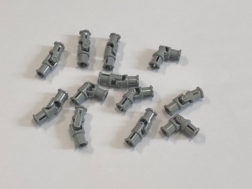 Partij 12x nieuwe licht grijze Lego Technic Universal Joint