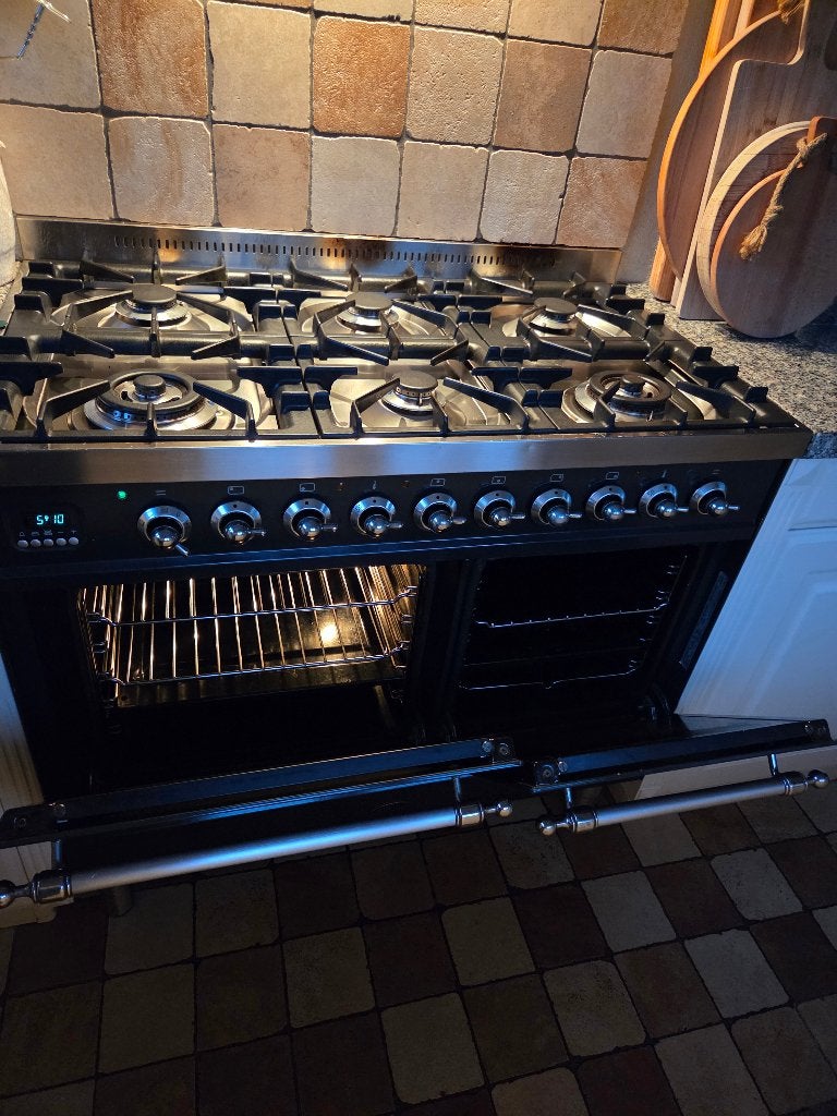 Boretti 100 cm – 2 elektrische ovens – Italiaans design, 60 cm of meer, Zo goed als nieuw, Gas, Vrijstaand