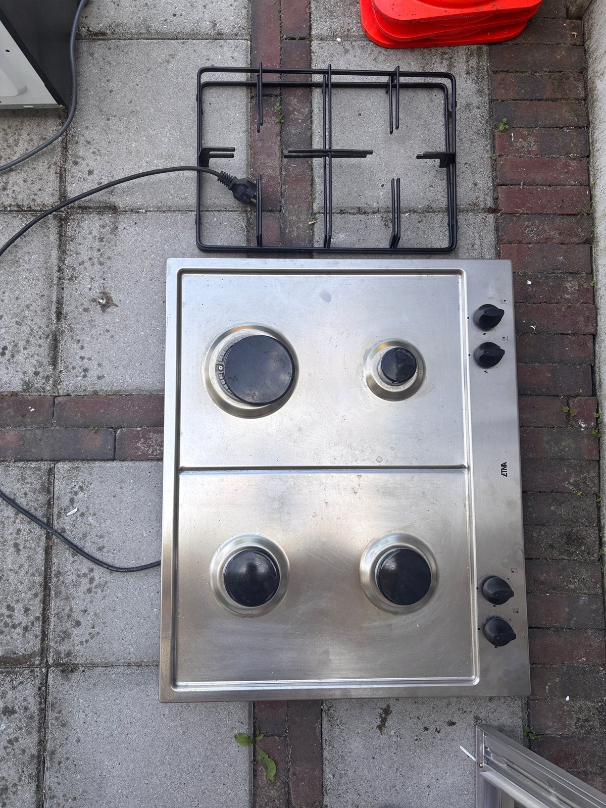Etna gaskookplaat 4 pits met elektronische ontsteking, Witgoed en Apparatuur, Ophalen, Zo goed als nieuw