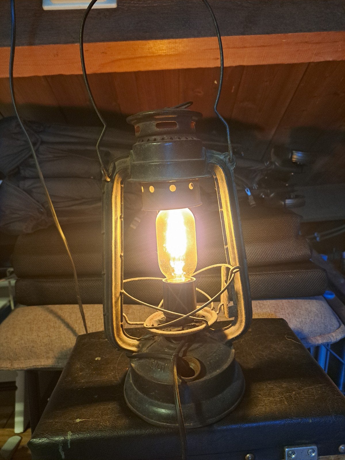 Vintage Industriële Stijl Lantaarn Lamp, Ophalen of Verzenden