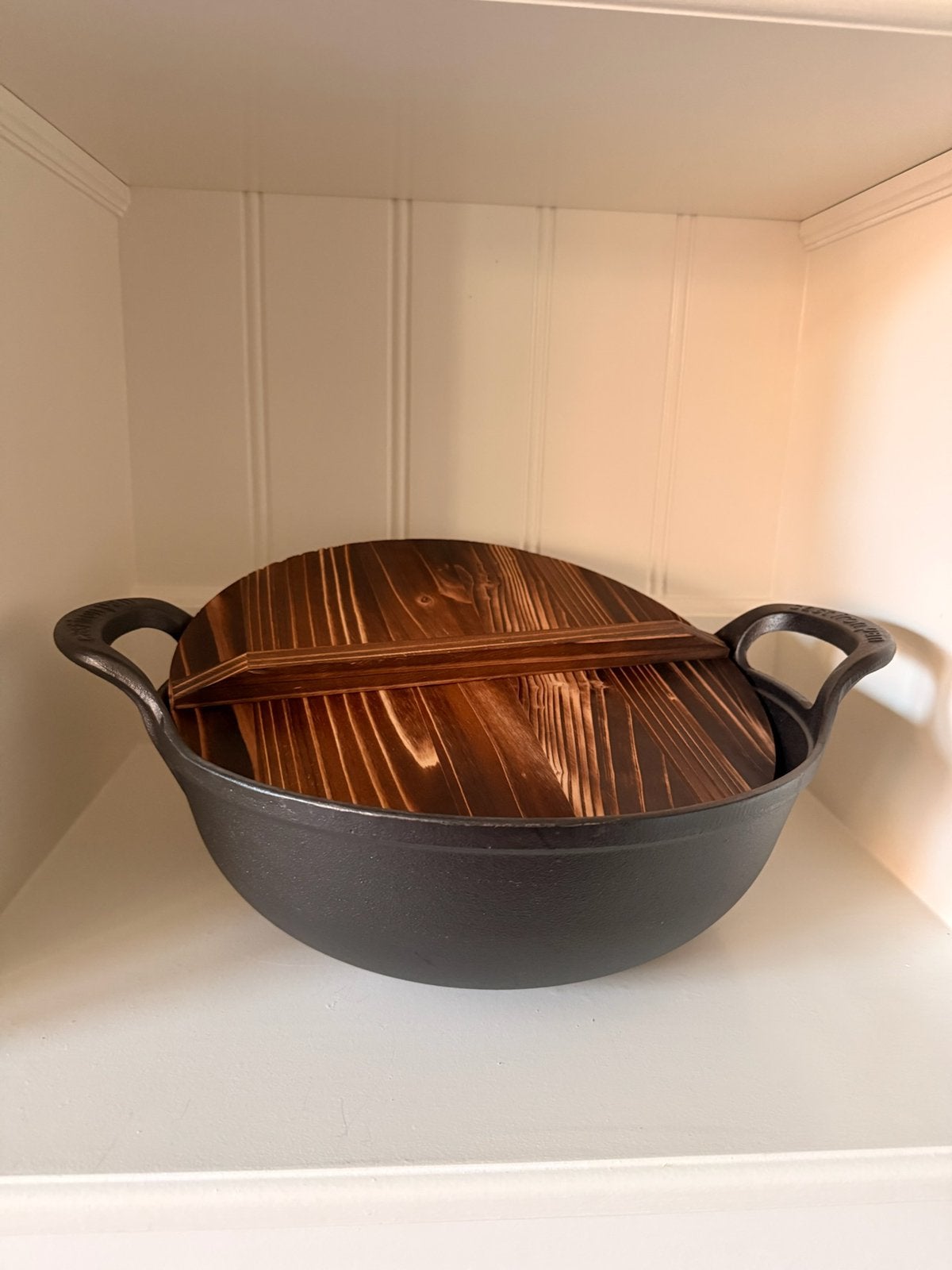 Gietijzeren Wok | Wokpan 34cm | Nieuw !!!!, Ophalen of Verzenden, Nieuw, Gietijzer, Wok