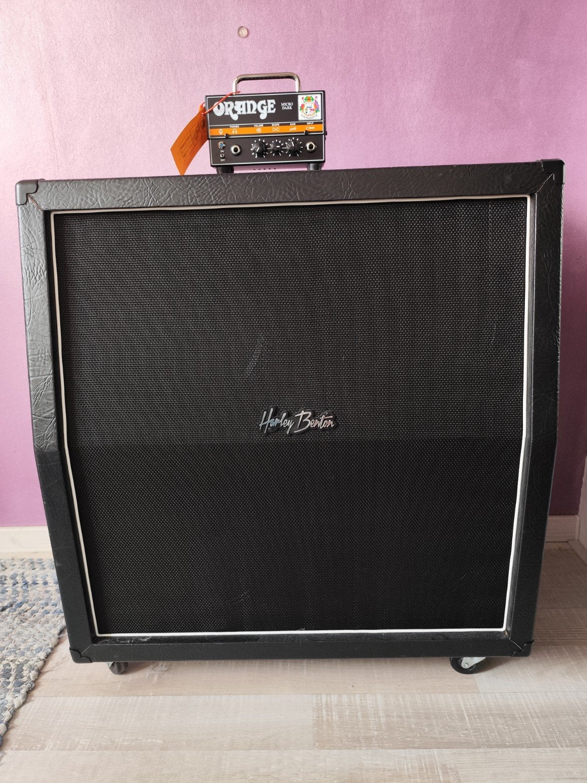 Orange Micro Dark gitaarversterker+ 4x12" Cabinet, Muziek en Instrumenten, Versterkers | Bas en Gitaar, Ophalen of Verzenden, Zo goed als nieuw
