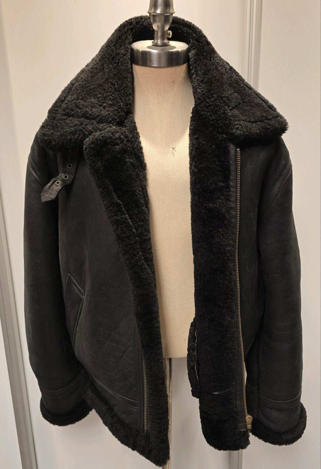 Heren lammy coat pilotenjas - maat XXL - lamsleer en vacht, Kleding | Heren, Ophalen of Verzenden, Zo goed als nieuw, Overige maten