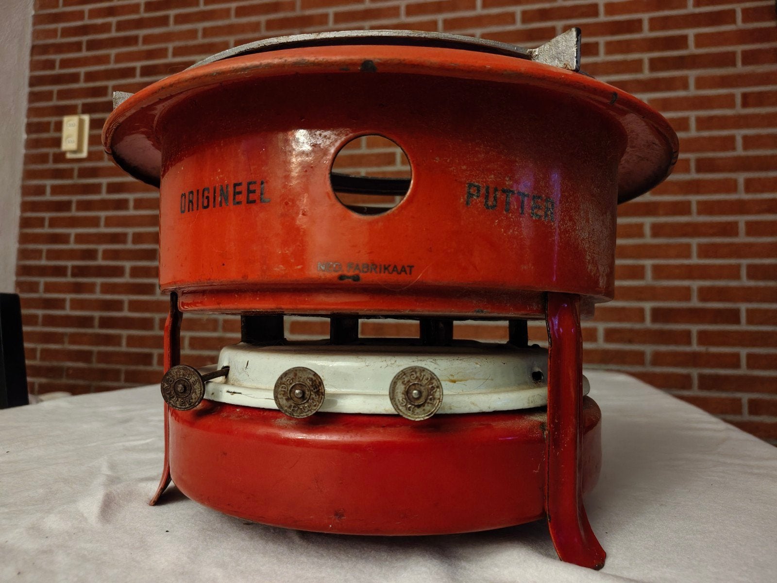 Vintage Petroleumstel 4-pits, Antiek en Kunst, Ophalen