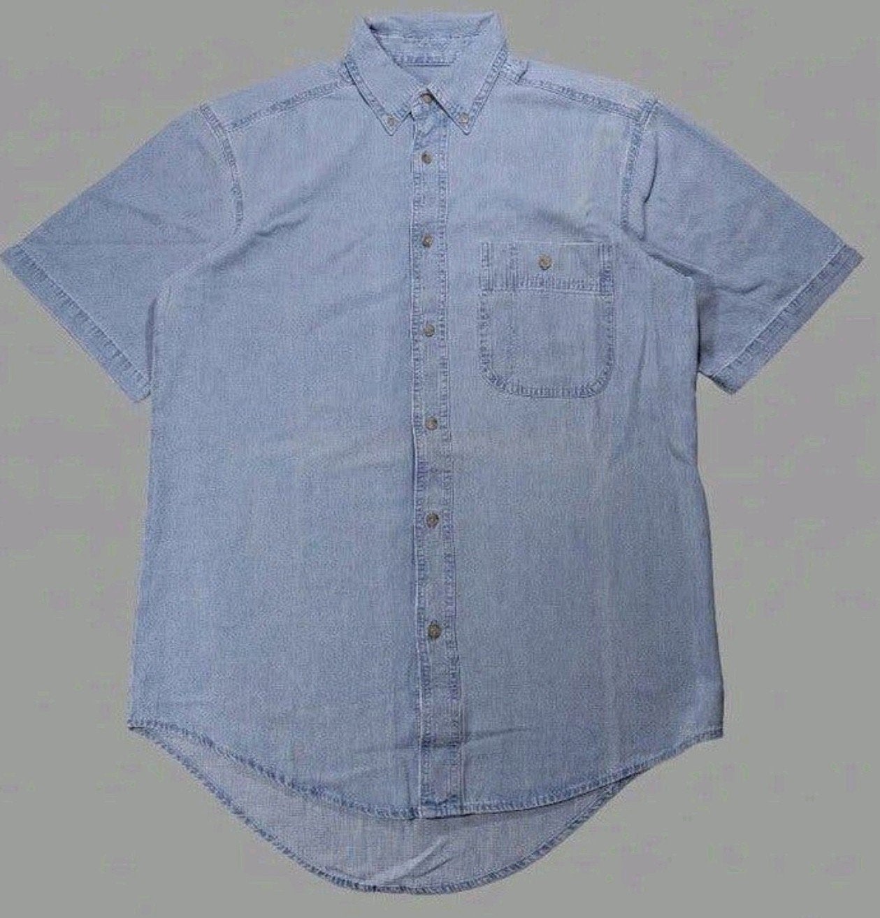 Wrangler Rugged Wear denim overhemd | M | lichtblauw | zo g, Blauw, Wrangler, Zo goed als nieuw, Halswijdte 39/40 (M)