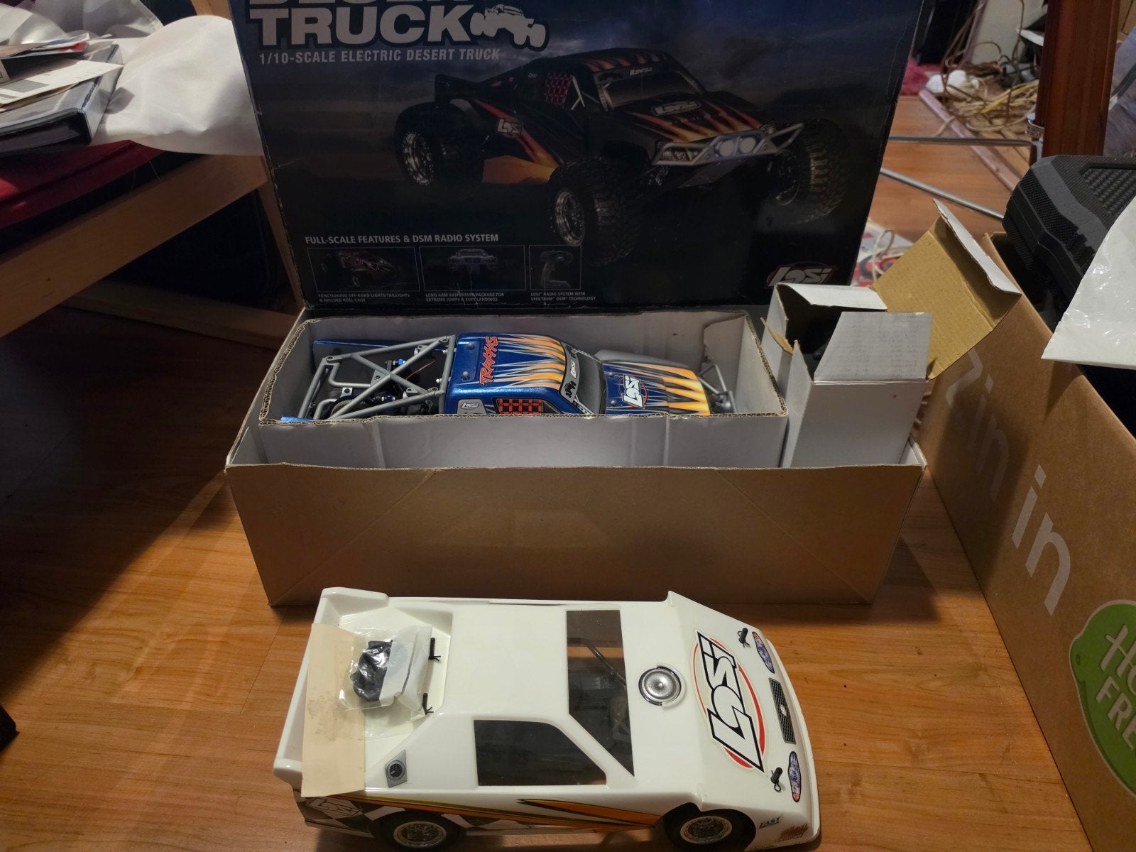 losi desert truck en stockcar, Elektro, Gebruikt, Auto offroad, Ophalen of Verzenden