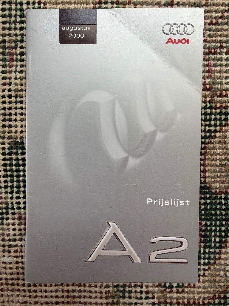 Nederlandse prijslijst Audi A2 2000, Nieuw, Ophalen of Verzenden, Audi, Audi