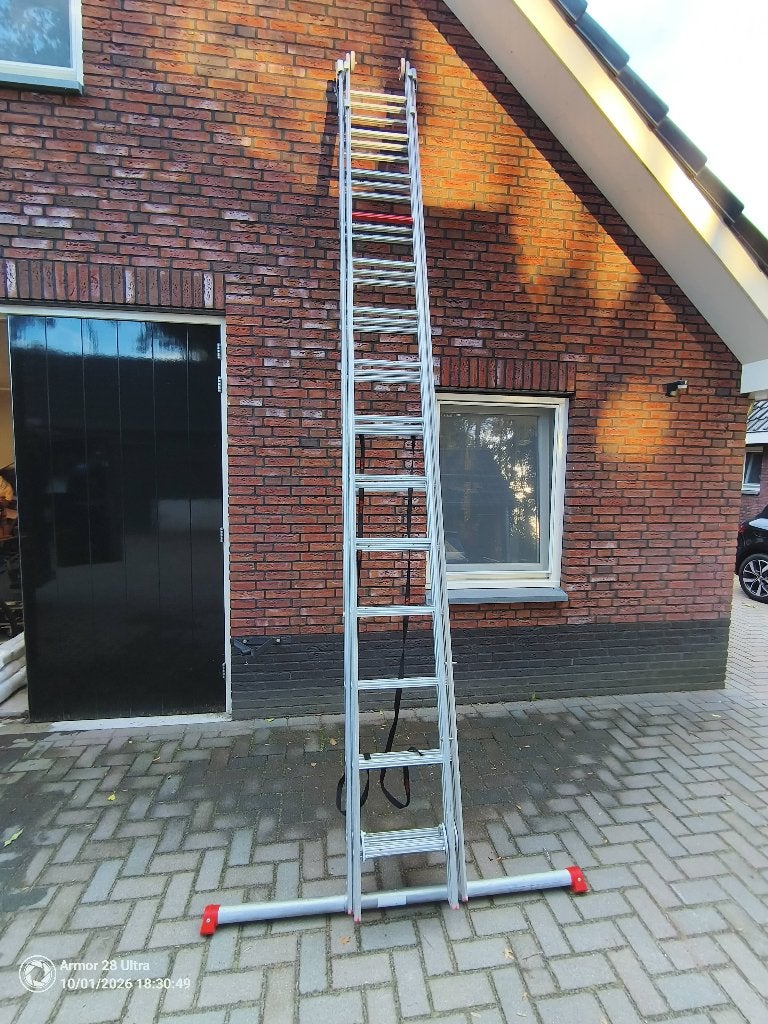 altrex ladder 3x14 treden, Doe-het-zelf en Verbouw, Ophalen, Zo goed als nieuw, Ladder, Opvouwbaar of Inschuifbaar