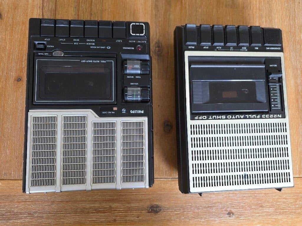 Philips cassette recorder  N2213 en N2233, Ophalen of Verzenden, Enkel, Philips, Auto-reverse