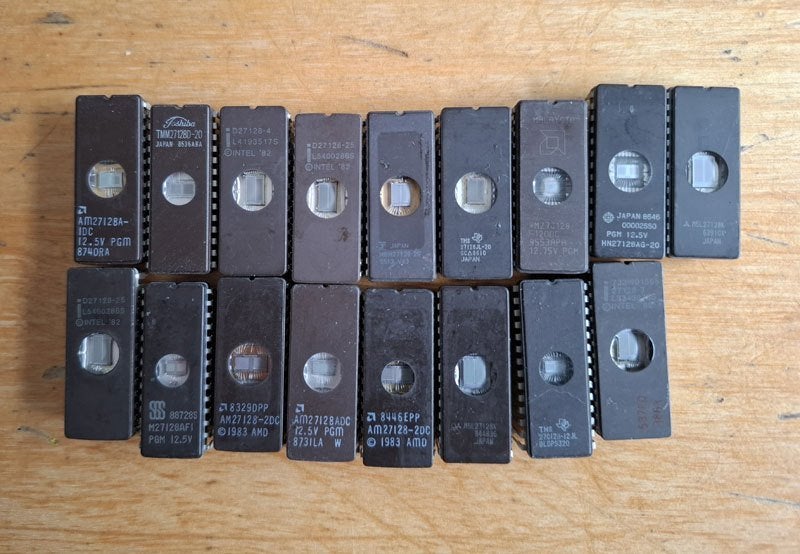 17 eproms  27(c)128 (used), Ophalen of Verzenden, Gebruikt
